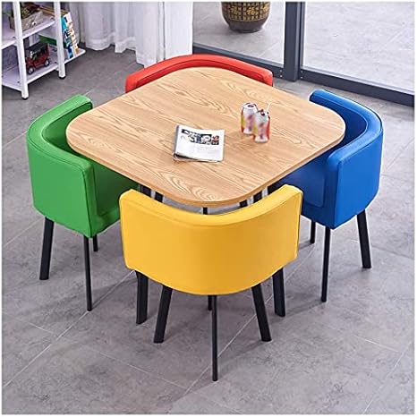 Amazon ダイニングセット 食卓セット Dining Table 高級家具 ダイニングルームとキッチン用 ホームダイニングテーブルと椅子の組み合わせビジネスレセプションルーム会議室ラウンジコーヒーホテル図書館ベーカリー ダイニングテーブル 家の装饰 Color Motley