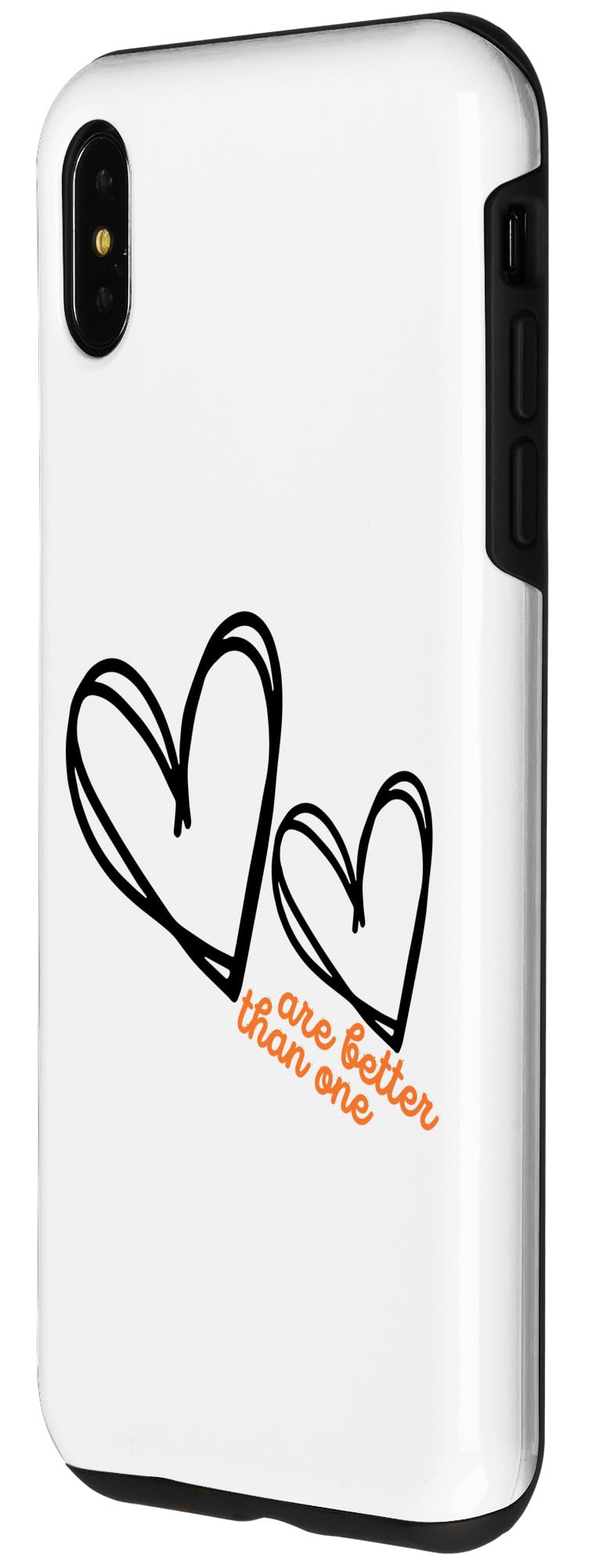 iPhone XS Max Boss Two Hearts Black Case - Image 2