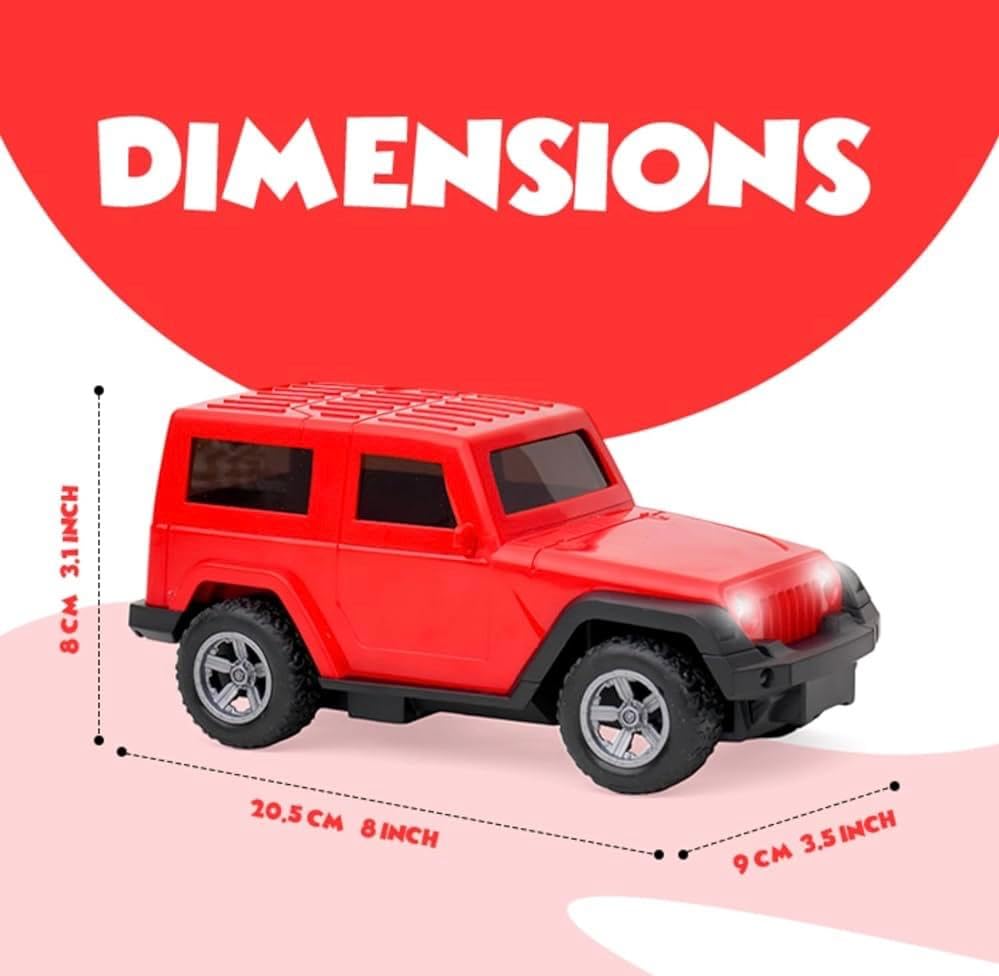 Image of Gaddi 2 Thar Rechargeable Remote Control Car with Song | User-Friendly Rc Toy for Kids |Assorted| Power Source: Lithium Battery in Car (Included) | Musical Car Toy Colour As Per Available in Stock
