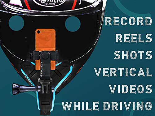 Image of SUBTON Helmet Head Belt /Strap Chin Mount for Mobile & Camera MotoVlogging|Compatible with All Teens & Adult Age Group (Chin Mount+360 Mobile Bracket)