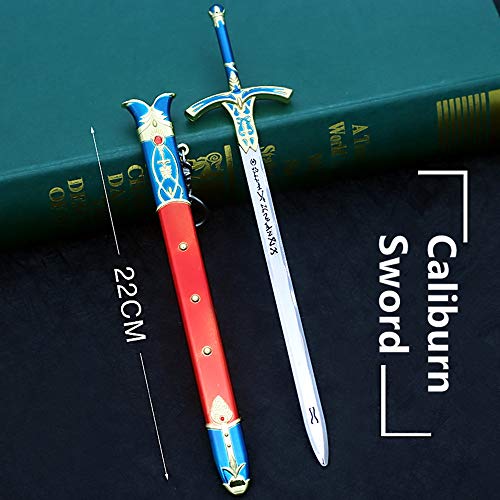 Fate/Grand Order FGO King Author Saber Caliburn Sword Game Collectible Toy Sword Action Figure Collection Party Supplies Desk Decoration Man Backpack Pendant Gift - Thumbnail 5