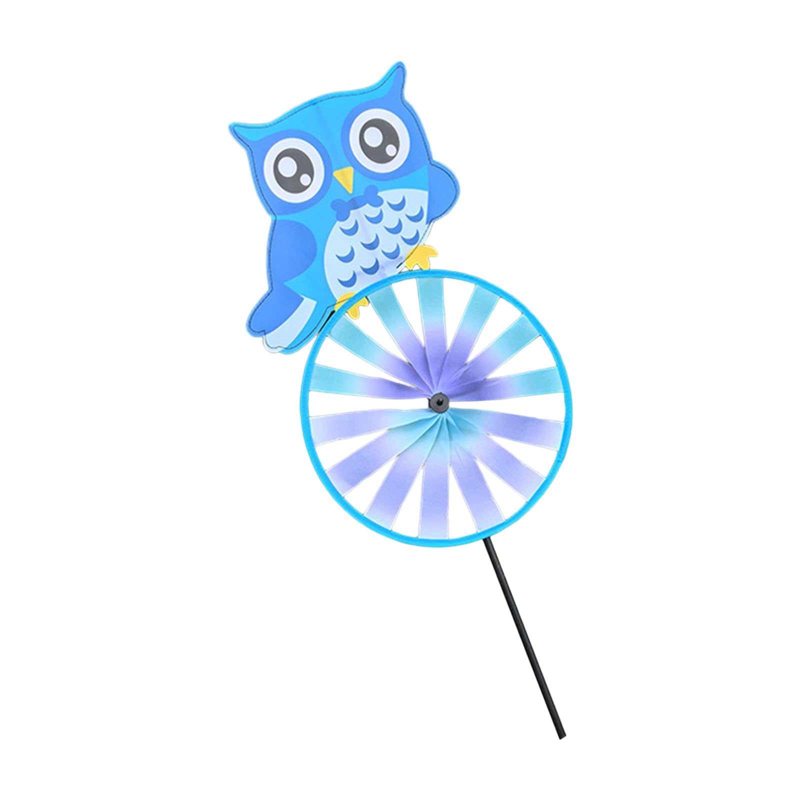 PANGBOER Colorful Whirling Owl Animal Windmill Outdoor Decoration Fabric Construction for Lawns Yard Landscape Decoration Owl Animal Windmill Fabric