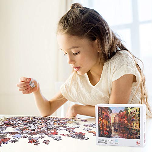 TWING Jigsaw Puzzles for Adults 1000 Piece Venice Water City Floor Puzzle for Kids - Thumbnail 5