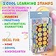SCHOOL EDUCATION CREATIVE SO COOL S’cool Selbstfärbende Stempel Kinder Stempel Spielzeugstempel Stempelset Lernhilfestempel Mit Zahlen Verpackung 26 Stück