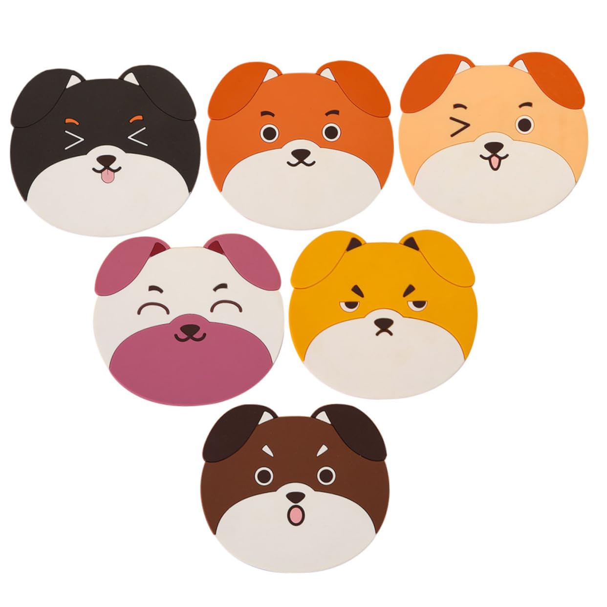 STOBAZA Silicone Coaster Set Heat-Resistant Pot Mat Non-Slip Tumbler Pads for Home