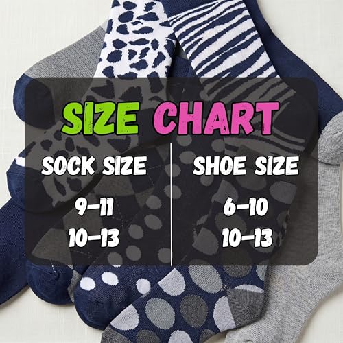 Image of Tipi Toe Women's Fun Patterned Dress Socks, 12-Pack Lightweight Colorful Crew Socks, Casual Novelty Assorted Designs