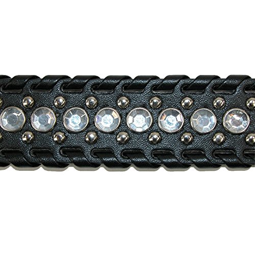 CTM Cintura western da donna con strass e borchie