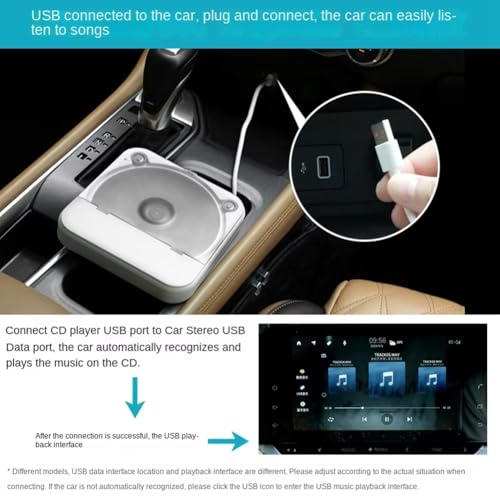 Lecteur CD voiture portable universel Jevina compatible tous modèles automobile