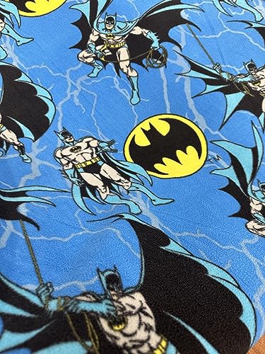 Premium Batman Logo Anti-Pill Fleece Fabric in Navy and Blue - 60 Inches Wide, Perfect for Creative Projects 4 Premium Batman Logo Anti-Pill Fleece Fabric in Navy and Blue - 60 Inches Wide, Perfect for Creative Projects - Image 3