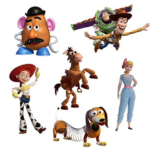 Image of Toy Story Theme Cutouts - 6-inch, 250 GSM Cardstock, Multicolor - Set of 12 Pieces for Parties, Decorations, Crafting, DIY Projects, and Kids' Events - Fun and Vibrant Party Supplies