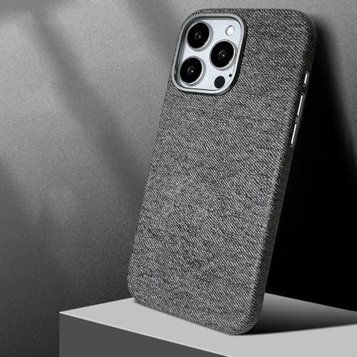 Étui magnétique en cuir PU pour iPhone 14 avec cadre de lentille en métal noir