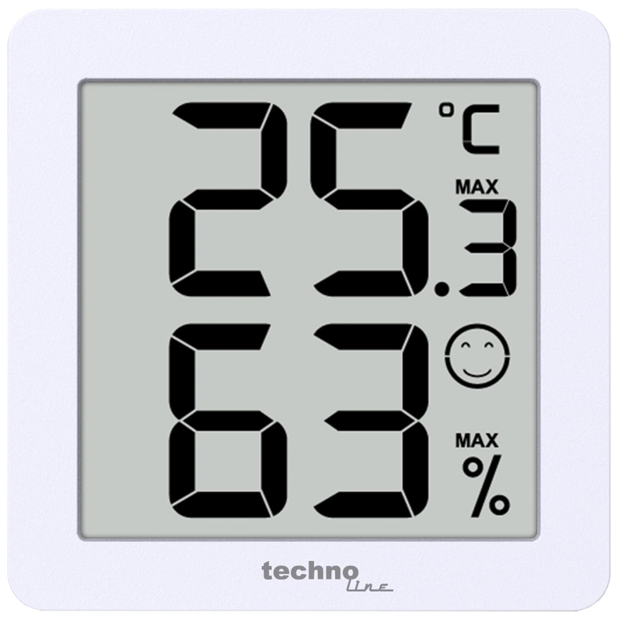 WS9425 Lot de 3 thermomètres hygromètres blancs avec support magnétique et 3 thermomètres WS9425 dans un emballage