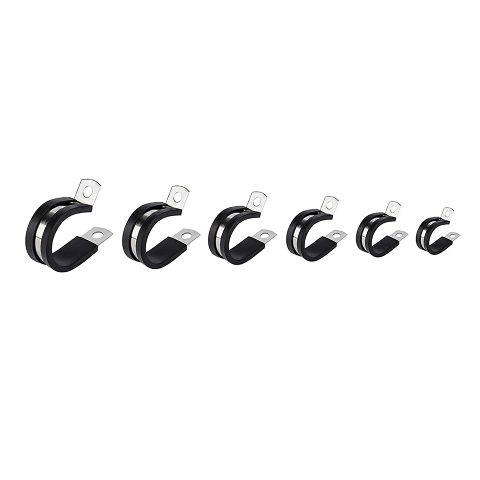 52-teiliges Kabelklemmen-Sortiment-Set, 304 Edelstahl-Gummipolsterrohr In 1/4 Zoll, 5/16, 3/8, 1/2, 5/8, 3/4