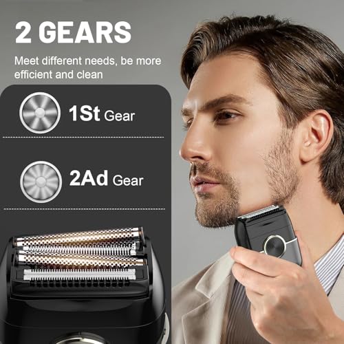 Image of Electric Foil Shavers for Men: 4 Floating Blades & Dual Speed
