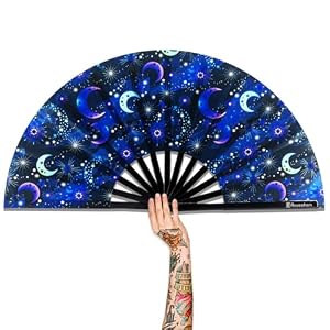 Raveahem Luna Pulse Faltbarer Fächer, 33 cm