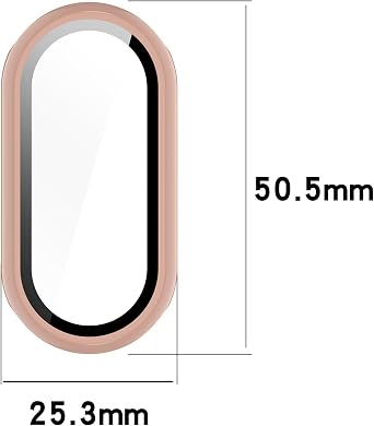 Xiaomi MI Smart Band 10対応 セラミックエディション フルカバー ポリカーボネート保護ケース 強化ガラス付き タッチ可能なスクリーンプロテクター スマートウォッチアクセサリーブラック