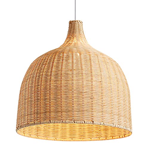 Suspension en panier de rotin tissé main 35x35cm MOCHAMIK