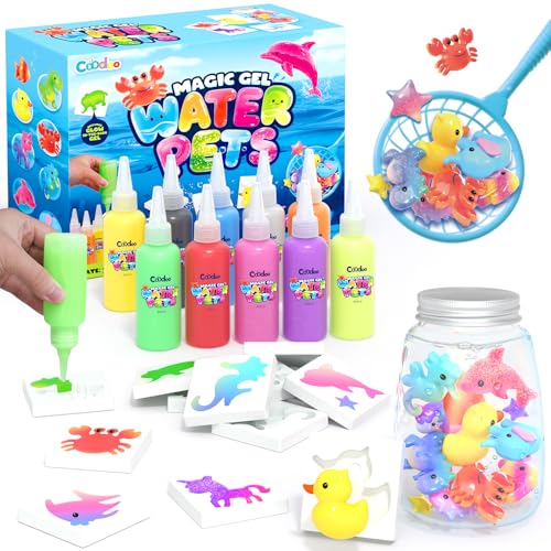 Magic-Water-Elf-Toy-Craft-Kits-for-Kids-DIY-Your-Own-Aqua-Fairy-Water-Pets-Squishy-Maker-Toys-with-10-Magic-Gels-and-8-Molds-Art-Supplies-Arts-and-Crafts-for-Kids-Boys-and-Girls-Ages-4-8-6-8