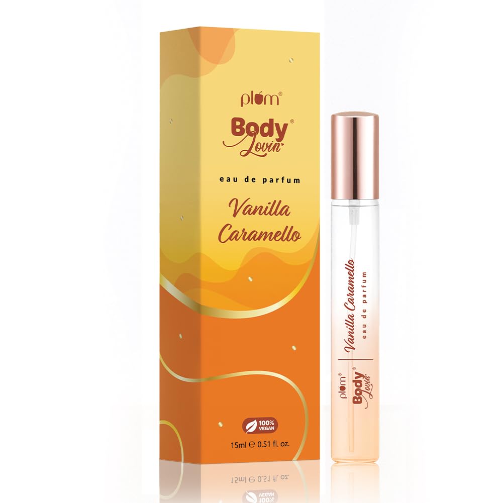 Plum BodyLovin’ Vanilla Caramello Perfume | Long-Lasting Gourmand Fragrance | Luxury Perfume for Women | Vanilla, Caramel & Pistachio Notes | 15ml