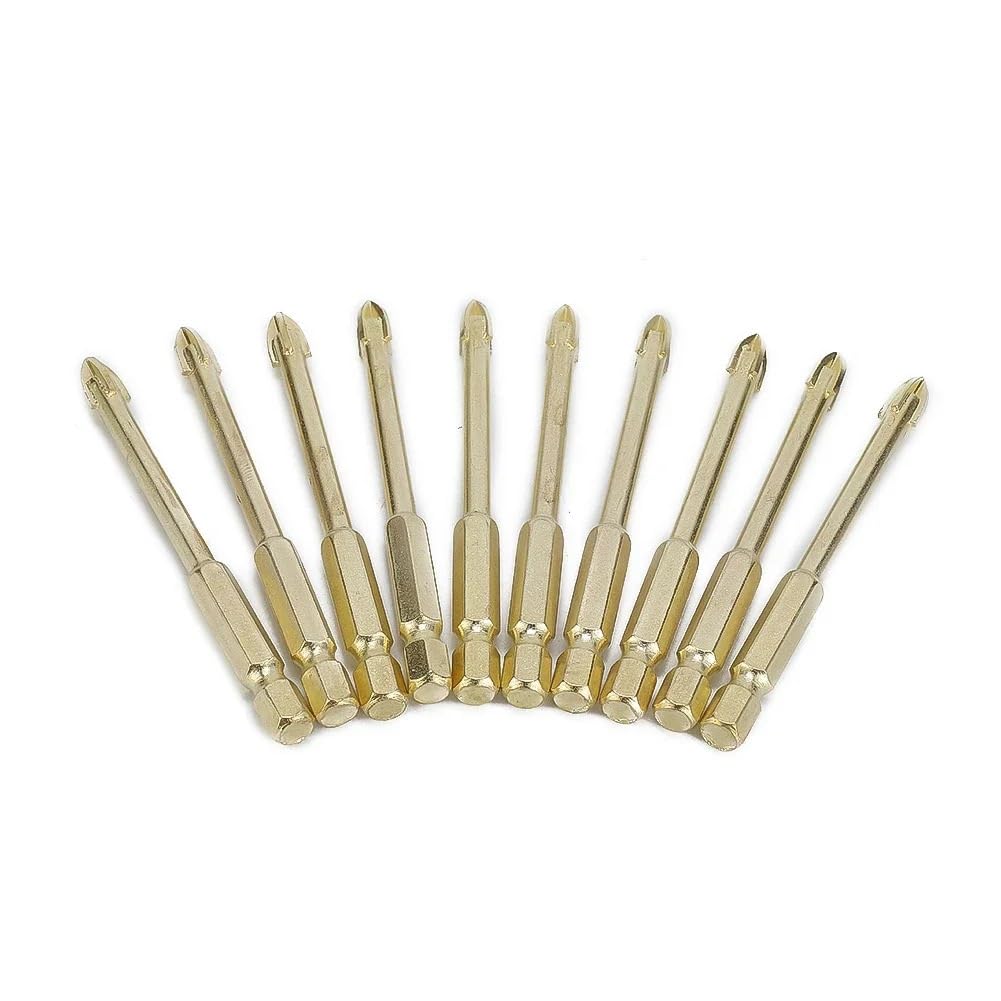 10 pezzi punta da trapano piastrelle di ceramica marmo vetro lancia testa codolo esagonale 6mm for vetro ceramica legno metallo plastica parti da taglio