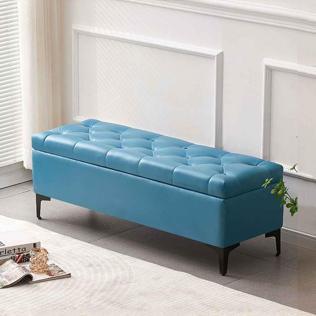 Coffre à jouets et banc de rangement avec assise capitonnée et grand espace de stockage
