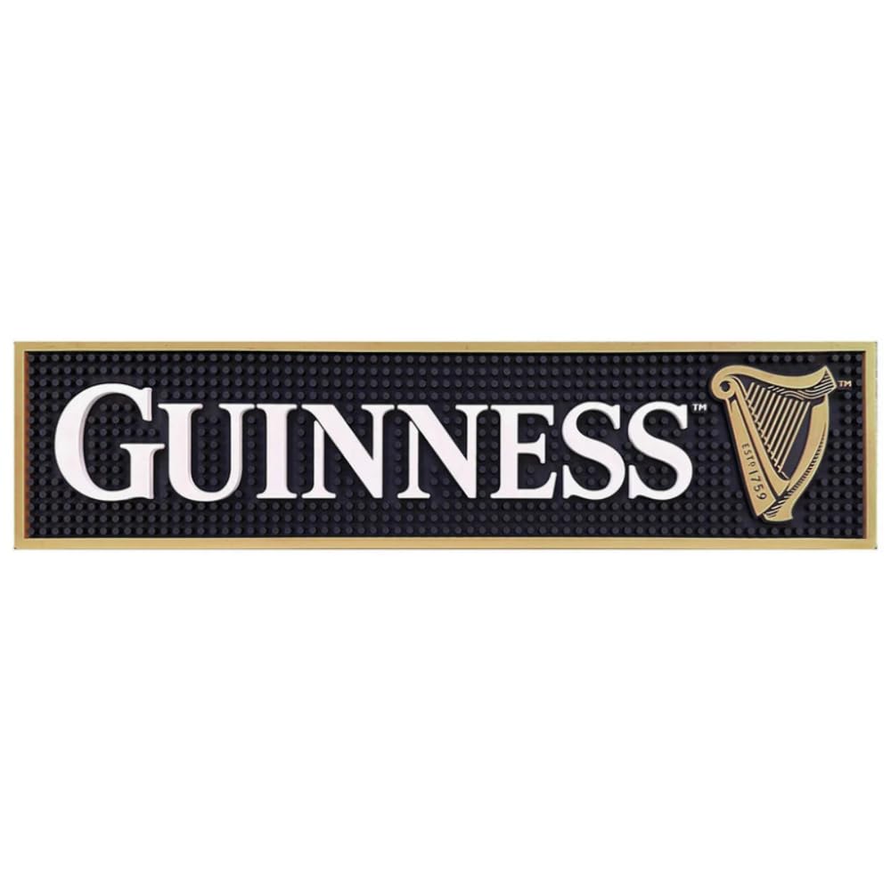 Guinness Bar Mat, Gold Harp Livery, Non-Slip, Spill-Proof, Official Merchandise (05769)