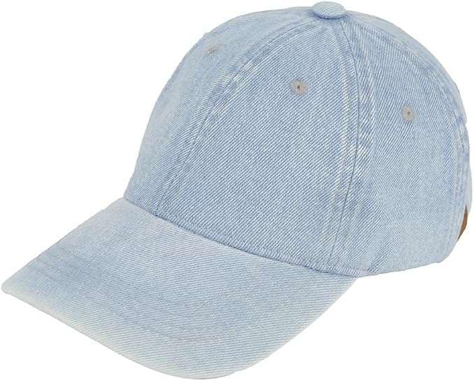C.C Unisex Classic Blank Low Profile Cotton Unconstructed Baseball Cap Dad Hat, Lt Denim