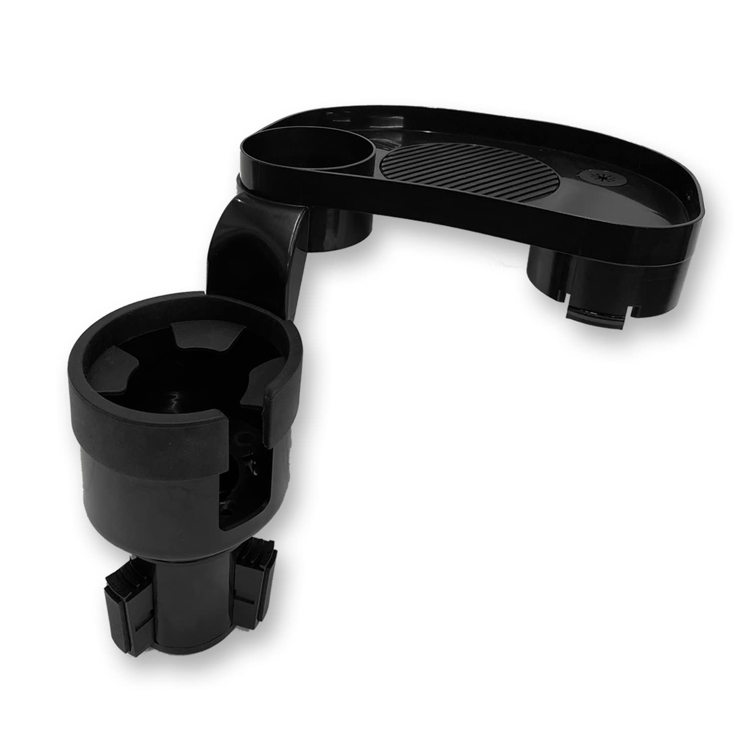 AUTO Jungle Multi Function 2-in-1 Cup Holder with Tray, Wireless Charger Pad Area, Pen Holder, and Adjustable Base Expender (Full Set: 2-in-1 Cup Holder with Shelf)