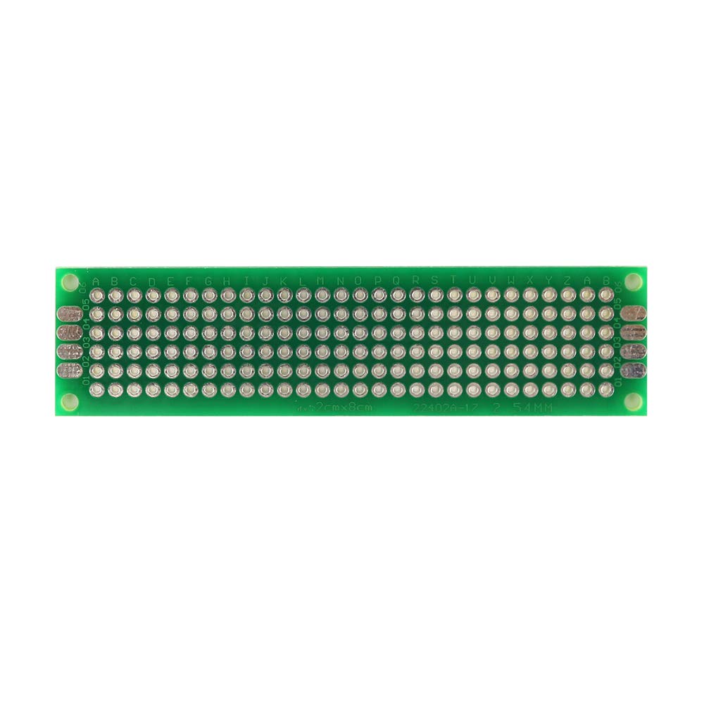 PCB Board,D DZRCOXI Double Side Prototype PCB Board Kit for DIY Soldering (2X8CM+Soldering Project)