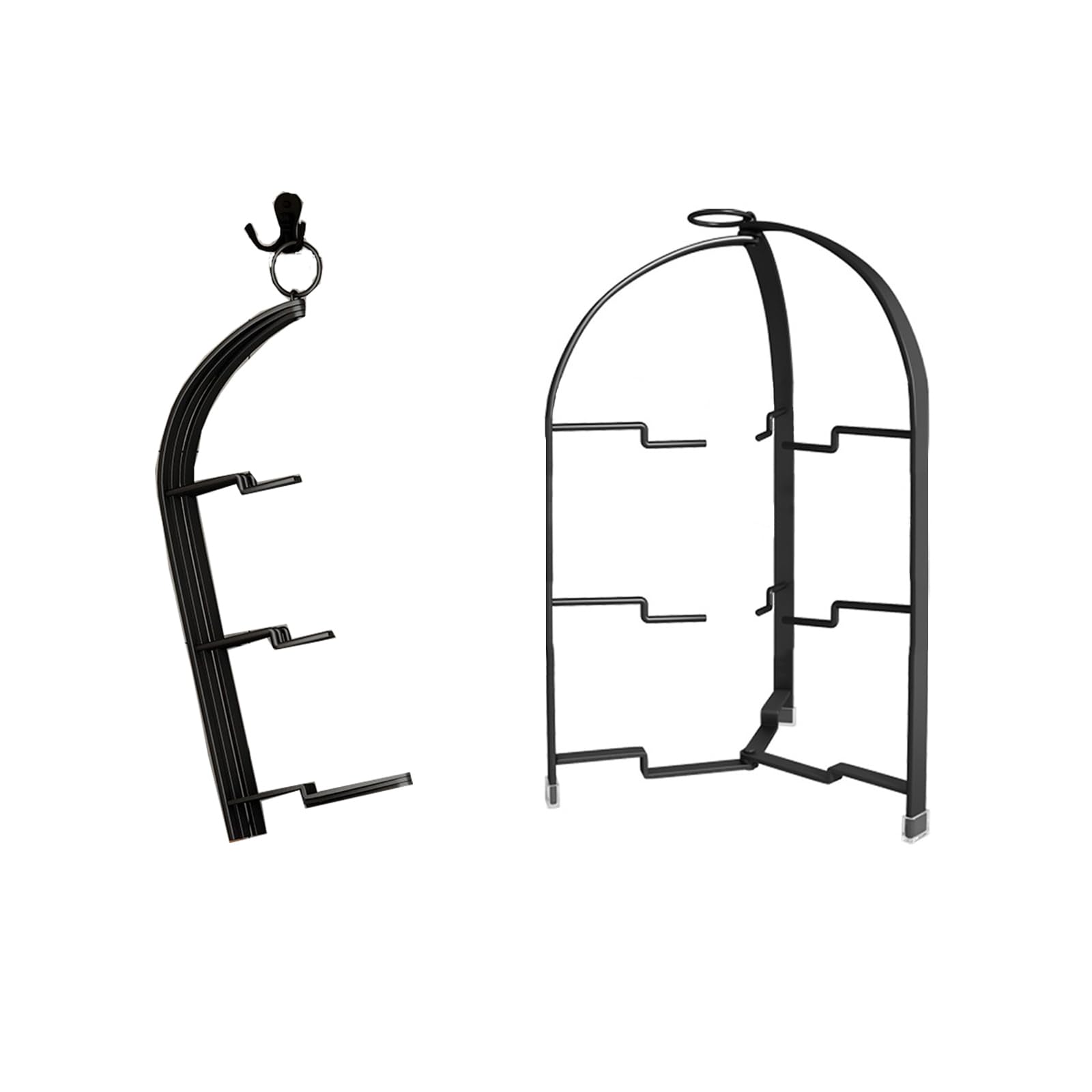 ANMEISH 3 Tier Serving Stand Collapsible(Plate Not Included), Three Tiered Metal Cake Cupcake Dessert Pizza Display Rack, Fit for 4