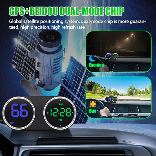 image for GUGUMO GPS Digital Speedometer for Car MPH, Universal HUD Speed Meter 
