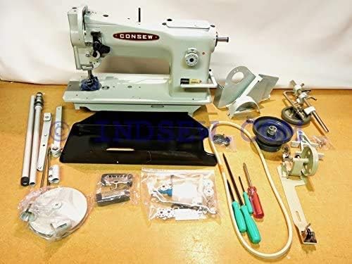 Miniatura 2 de Consew 206RB-5 Máquina de coser de triple arrastre, resistente, con aguja única.