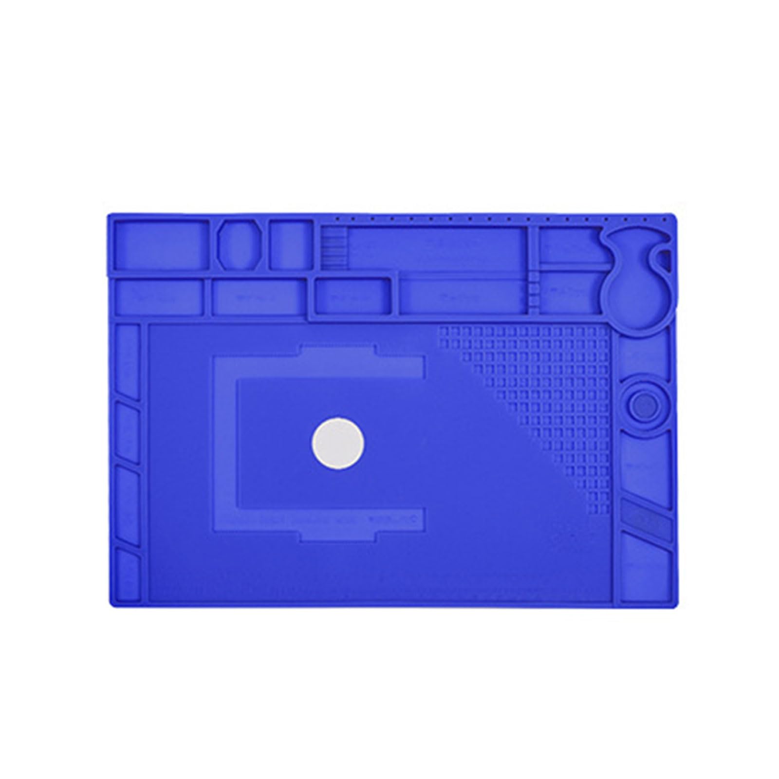 Multifunctional Silicone Repair Mat Soldering Pad with Storage Section Slot for Soldering Tool Small Components Silicone Mat