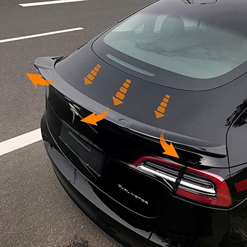 Fit Tesla Model 3 2017-2023 Spoiler Wing Sports Car Rear Spoiler Car Styling Kits For Tesla Model 3 Accessories (Glossy Carbon Fiber Pattern) #TOP1