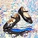 GINFIVE Toddler Girls Dress Shoes Little Girls Mary Janes Ballerina Flats Black Shoes Toddler 9
