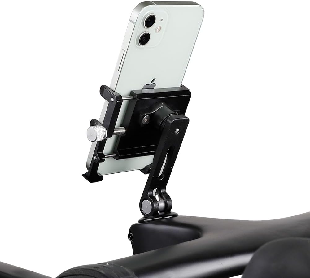 GUB G-95 Bicycle Stem Cellphone Mount Aluminum Alloy Handlebar Mobilephone Help Adjustable Backside Bracket with Backside Holder