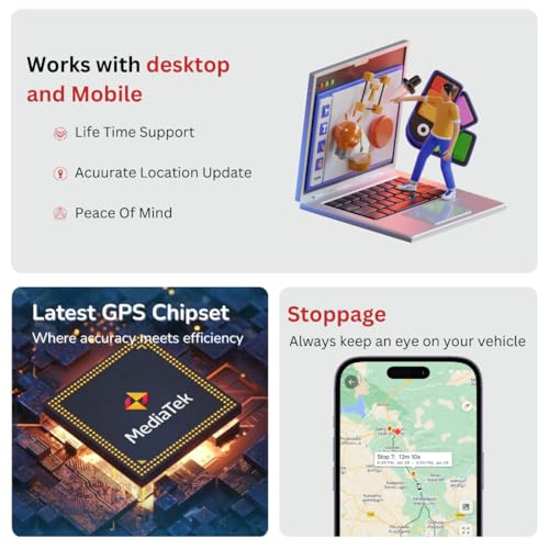 Image of Fleettrack 4G Lite GPS Tracking Device with 1 Year Free App - Wired Tracker for Car, Bike, Scooty, Truck, Bus | Real-Time Location, Engine Alerts, Geo-Fence, Driving Reports, 15+ Features