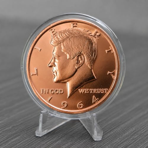 Image of 1964 Kennedy Half Dollar Replica 1 oz Pure .999 Copper Round Collectible Coin in Capsule