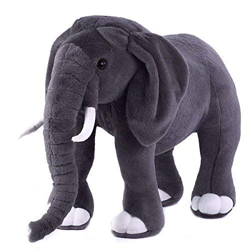 Tickles Elephant Stuffed Soft Plush Animal Toy for Kids (Size: 35 cm Color: Grey)