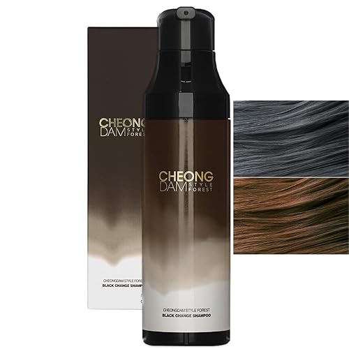 Cheongdam Style Forest Black Change Champú marrón Mejora del volumen del cabello Aceite vegetal de ácido hialurónico de ceramida péptido Contiene