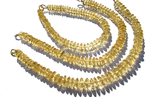 Perles de citrine naturelle facettée pépites semi-précieuses en vrac pour fabrication bijoux