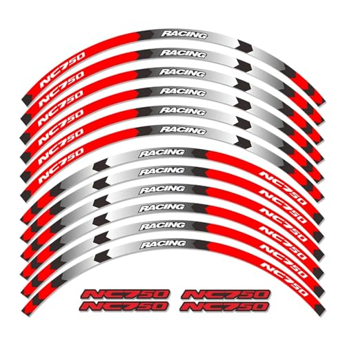 Autocollant Réfléchissant De Roue et Kit Bandes Jante pour Moto NC750X NC750S
