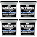 Moisture Absorber 4 Pack with Activated Charcoal Dehumidifier Bucket, Unscented Odor Absorber for Closet Basement Bathroom Boat RV, Disposable - Better Boat