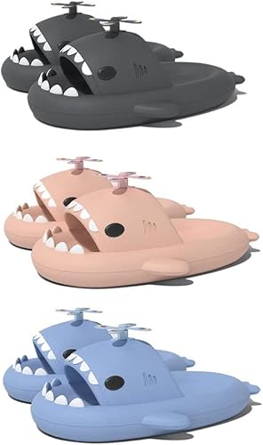 Miniatura 4 de Zureto Abanicos de flores 3D, accesorios de aletas deslizantes de tiburón, 2 pares de aletas de repuesto Cloud Shark Slides