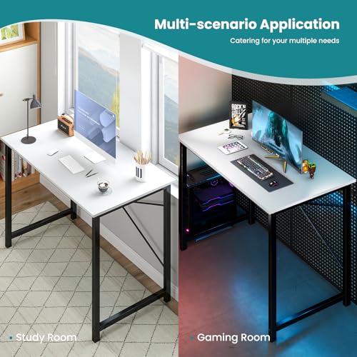 Image of OLIXIS 47-Inch Large Computer Desk for Home Office, White