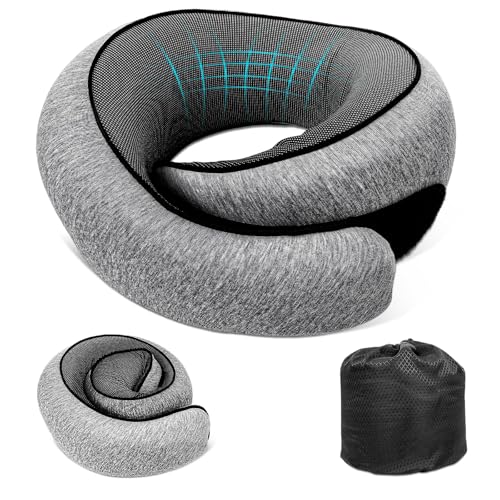 Travel Neck Pillow for Airplane, Memory Foam Neck Pillow - image 1