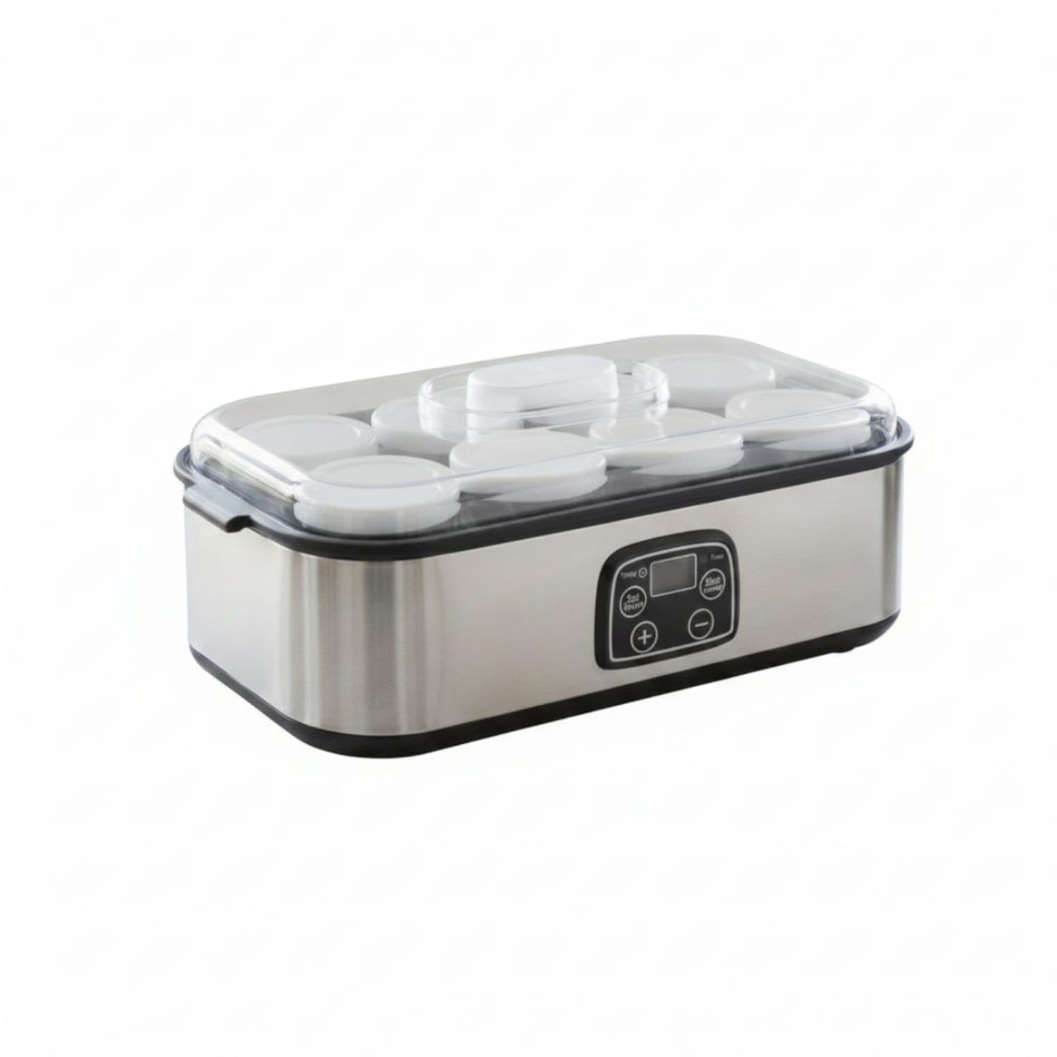 Stainless-Steel-Look Yogurt Maker with Glass Cups Digital Electric Yogurt Maker Family-Size Culturing Machine Compact for Families, Kitchen, UK 220V-picture-31