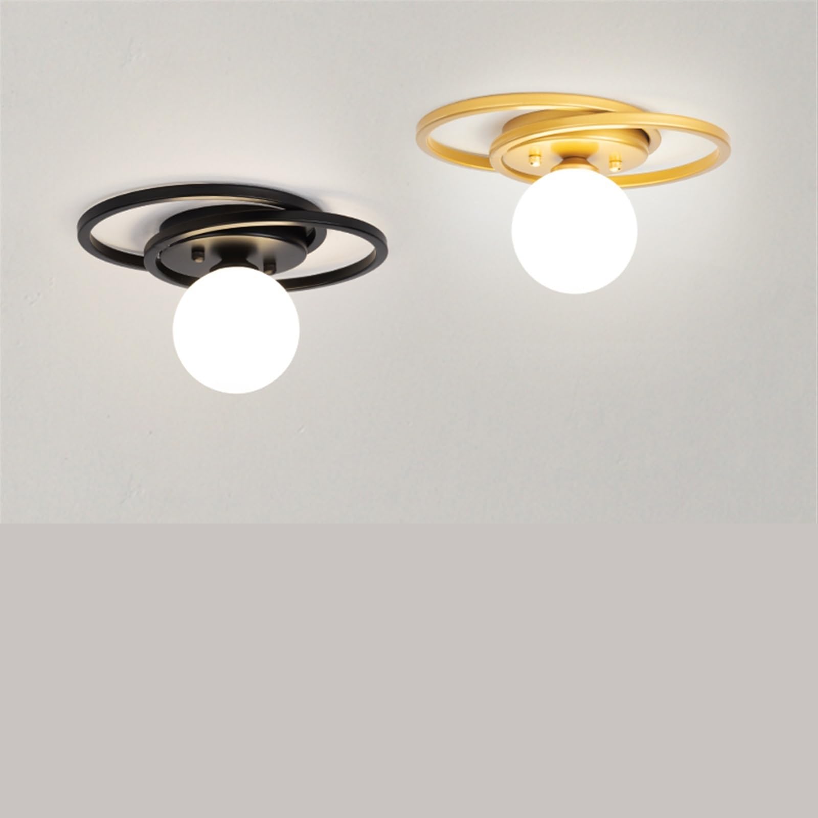 Plafonnier LED intérieur entrée sombre résolu avec suspension or 9W