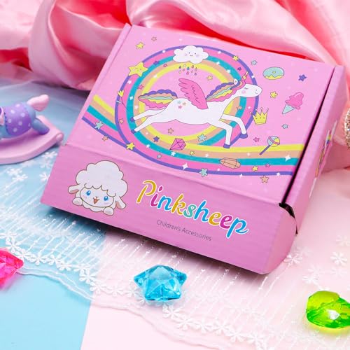 PinkSheep Bracelets for Kids Girls Pearl Bead Bracelets Teen Jewelry Set Party Favor Costume Princess Pretend Play,Beaded Stretch Charm Bracelet Set Bracelets Bulk3