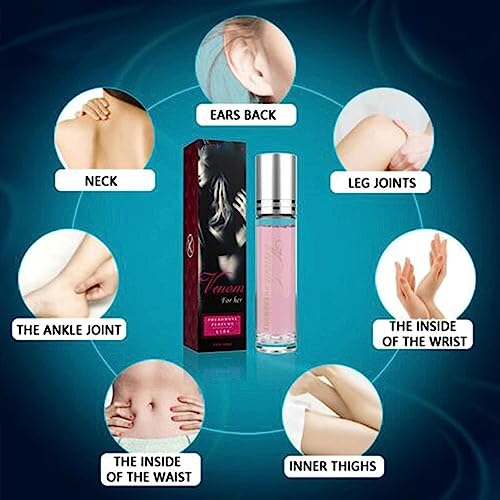 2pcs Venom pheromone perfume for women, roll-on pheromone infused essential oil perfume cologne for women to attract men (Pink) - Image 5